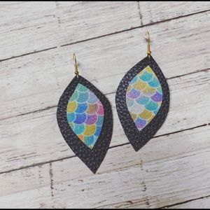 4/$15 Mermaid 🧜‍♀️ Faux Leather Earrings